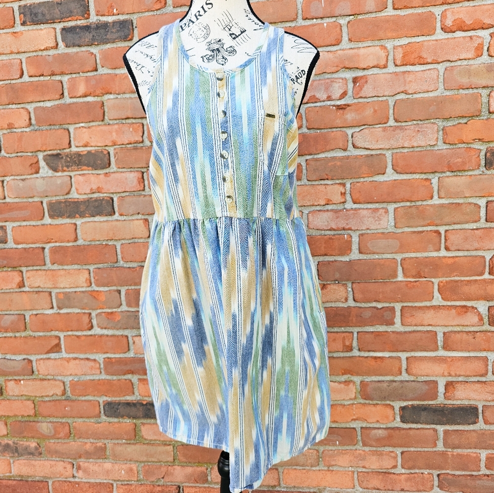 New Obey Propaganda Southwest Stripe Boho Mini Dress